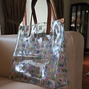 Dooney & Bourke Transparent Tote with Multicolor Logo
